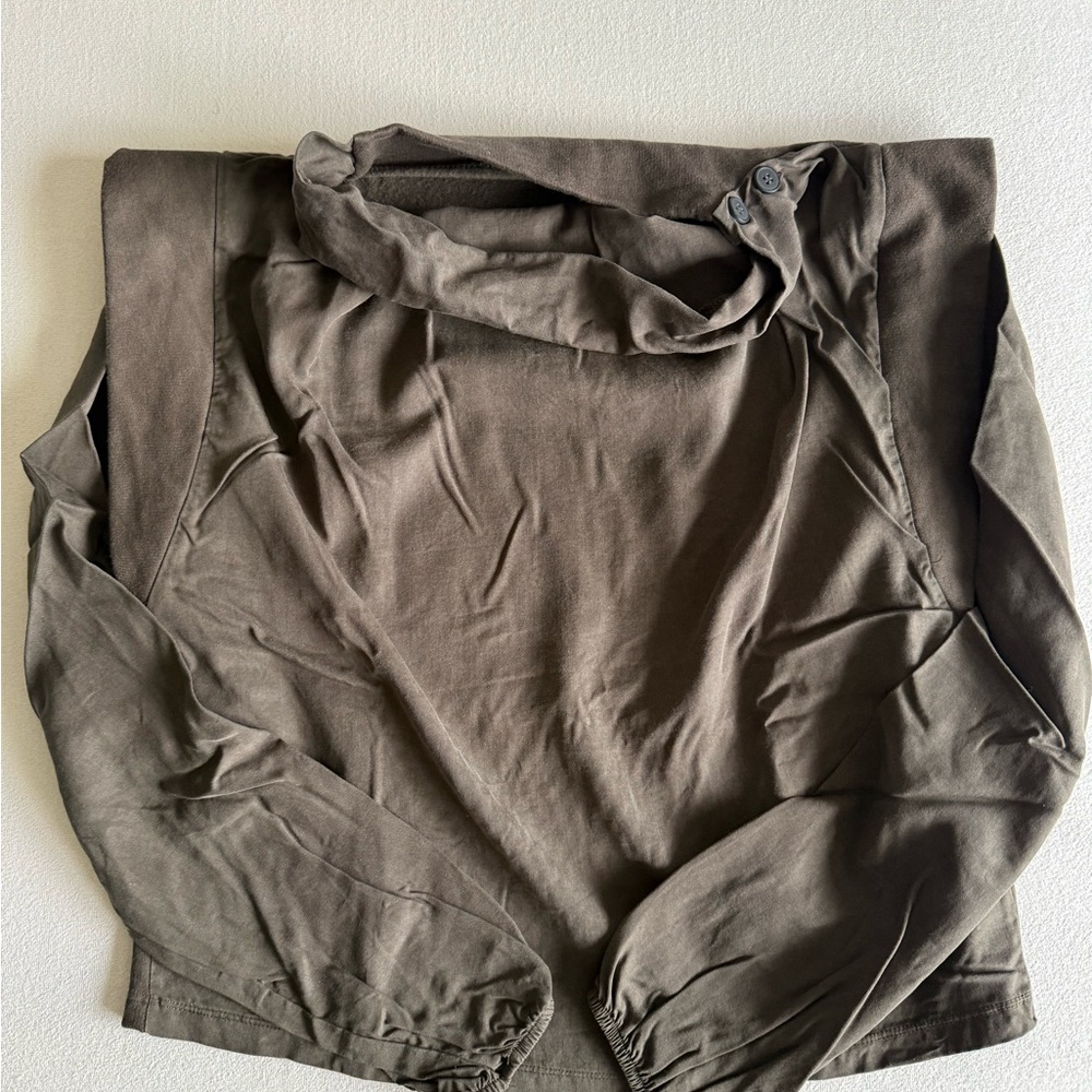 Zara chocolate brown Long Sleeve Top - size small